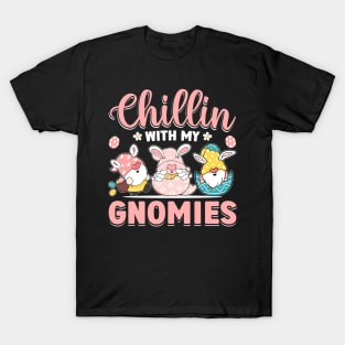 Chillien With My Gnomies funny easter t shirt T-Shirt